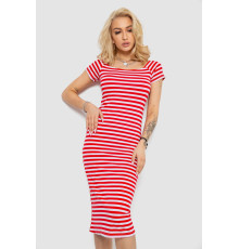 Сукня в смужку, колір червоно-білий, 244R536-1