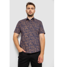 Сорочка чоловіча з принтом, колір темно-синій, 214R7331