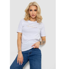 Футболка жіноча з принтом, колір білий, 238R57378-1 Футболка жіноча з принтом, колір білий, 238R57378-1