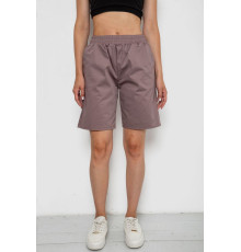 Шорты женские однотонные, цвет мокко, 238R315-1 Шорты женские однотонные, цвет мокко, 238R315-1