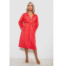 Халат жіночий домашній в горошок, колір кораловий, 257R334