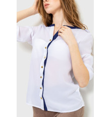 Блуза классическая, цвет бело-синий, 230R111