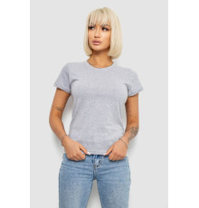 Футболка жіноча однотонна, колір сірий, 129R8900 Футболка жіноча однотонна, колір сірий, 129R8900