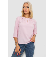 Блуза однотонная, цвет розовый, 230R1121-1