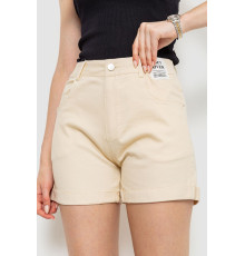Шорты женские стрейчевые, цвет светло-бежевый, 214R653