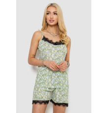 Піжама жіноча з принтом, колір оливковий, 243R2125 Піжама жіноча з принтом, колір оливковий, 243R2125