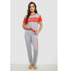 Піжама жіноча, колір сірий, 243R1488-012