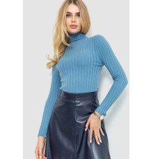 Гольф жіночий однотонний, колір джинс, 204R040