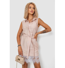 Платье на пуговицах, цвет бежевый, 102R388