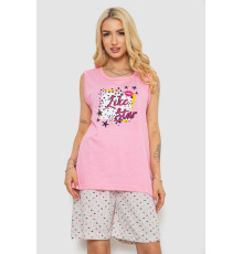 Пижама женская с принтом, цвет розовый, 243R8495 Пижама женская с принтом, цвет розовый, 243R8495