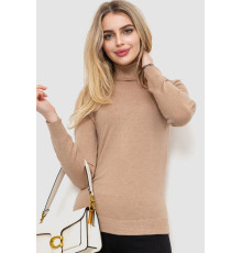 Гольф жіночий однотонний, колір бежевий, 244RA01