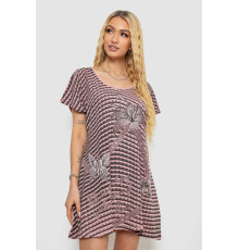 Туника женская с принтом, цвет пудрово-черный, 238RBD378 Туника женская с принтом, цвет пудрово-черный, 238RBD378