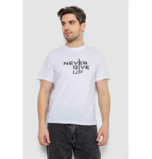 Футболка мужская с принтом, цвет белый, 241R1905