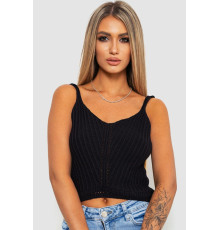Топ женский вязаный, цвет черный, 244R287