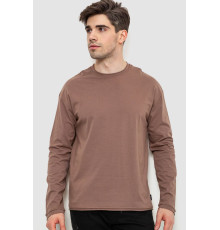 Лонгслив мужской однотонный, цвет коричневый, 102R3308