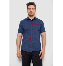 Сорочка чоловіча з принтом, колір синій, 214R7018