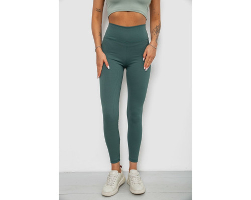 Лосини однотонні в рубчик, колір темно-оливковий, 244R312-5