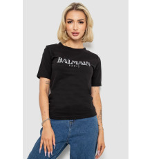 Футболка женская с принтом, цвет черный, 238R01640