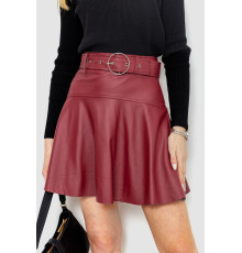 Юбка из экокожи, цвет бордовый, 186R5210