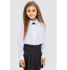 Блуза для девочек нарядная, цвет белый, 172R201-2