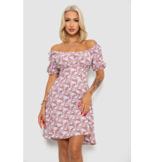 Сукня софт з принтом 230R01005, колір пудровий, 230R0105
