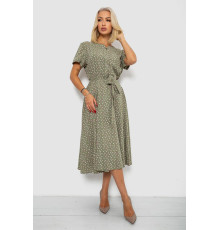 Сукня софт з принтом, колір оливковий, 230R1111