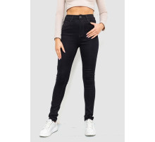 Джинсы женские стрейч, цвет черный, 214R1433