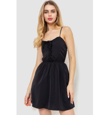 Сарафан-комбинезон однотонный, цвет черный, 129R1047-1 Сарафан-комбинезон однотонный, цвет черный, 129R1047-1