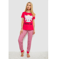 Пижама женская с принтом, цвет малиновый, 243R15694