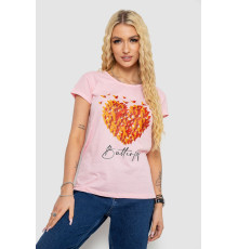 Футболка женская с принтом, цвет розовый, 244R2204