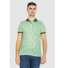 Поло мужское с принтом, цвет зеленый, 247R316 Поло мужское с принтом, цвет зеленый, 247R316