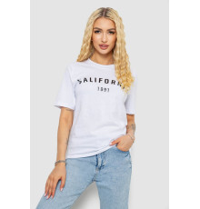 Футболка женская с принтом, цвет белый, 241R134