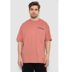 Футболка мужская с принтом, цвет темно-коралловый, 244R2127