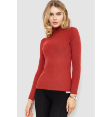 Стильний жіночий гольф у рубчик, колір темно-кораловий, 204R001