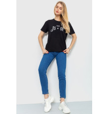 Футболка женская, цвет черный, 198R022