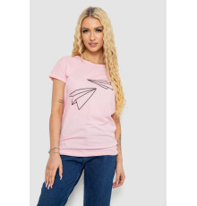 Футболка женская с принтом, цвет розовый, 244R2217
