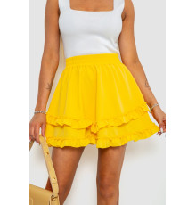 Юбка однотонная короткая, цвет желтый, 102R5254