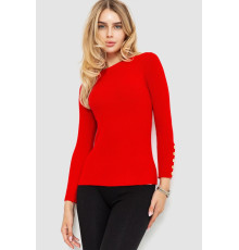 Кофта женская трикотажная однотонная, цвет красный, 204R017