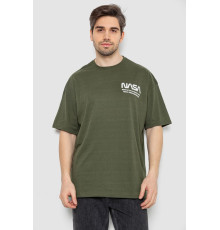 Футболка мужская с принтом, цвет хаки, 244R2125