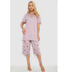 Піжама жіноча з принтом, колір бузковий, 243R6762 Піжама жіноча з принтом, колір бузковий, 243R6762