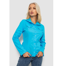 Сорочка жіноча однотонна, колір блакитний, 230R068-2