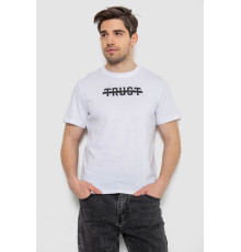 Футболка мужская с принтом, цвет белый, 241R1902