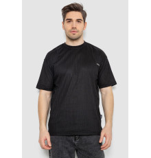 Футболка мужская однотонная, цвет черный, 244R3130