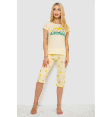 Піжама жіноча з принтом, колір жовтий, 243R7052 Піжама жіноча з принтом, колір жовтий, 243R7052