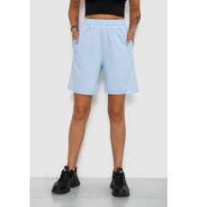 Шорты женские однотонные, цвет голубой, 102R326-1