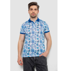 Поло мужское с принтом, цвет сине-молочный, 247R311