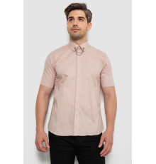 Сорочка чоловіча однотонна, колір бежевий, 214R6917 Сорочка чоловіча однотонна, колір бежевий, 214R6917