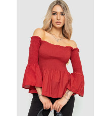 Блуза однотонная, цвет терракотовый, 244R254-1 Блуза однотонная, цвет терракотовый, 244R254-1