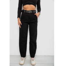 Джинсы женские однотонные Balon, цвет черный, 244R001170