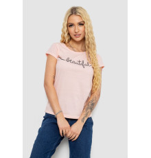 Футболка женская с принтом, цвет персиковый, 244R2210-5